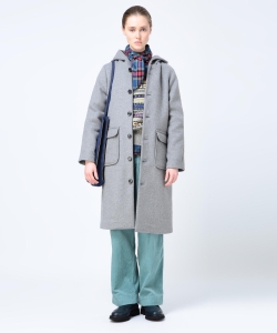 BEAMS BOY / Wフェイス チェック フードコート