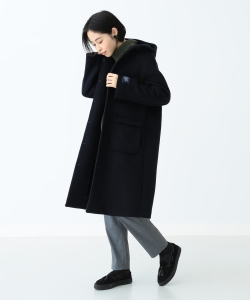 BEAMS BOY / Wフェイス チェック フードコート