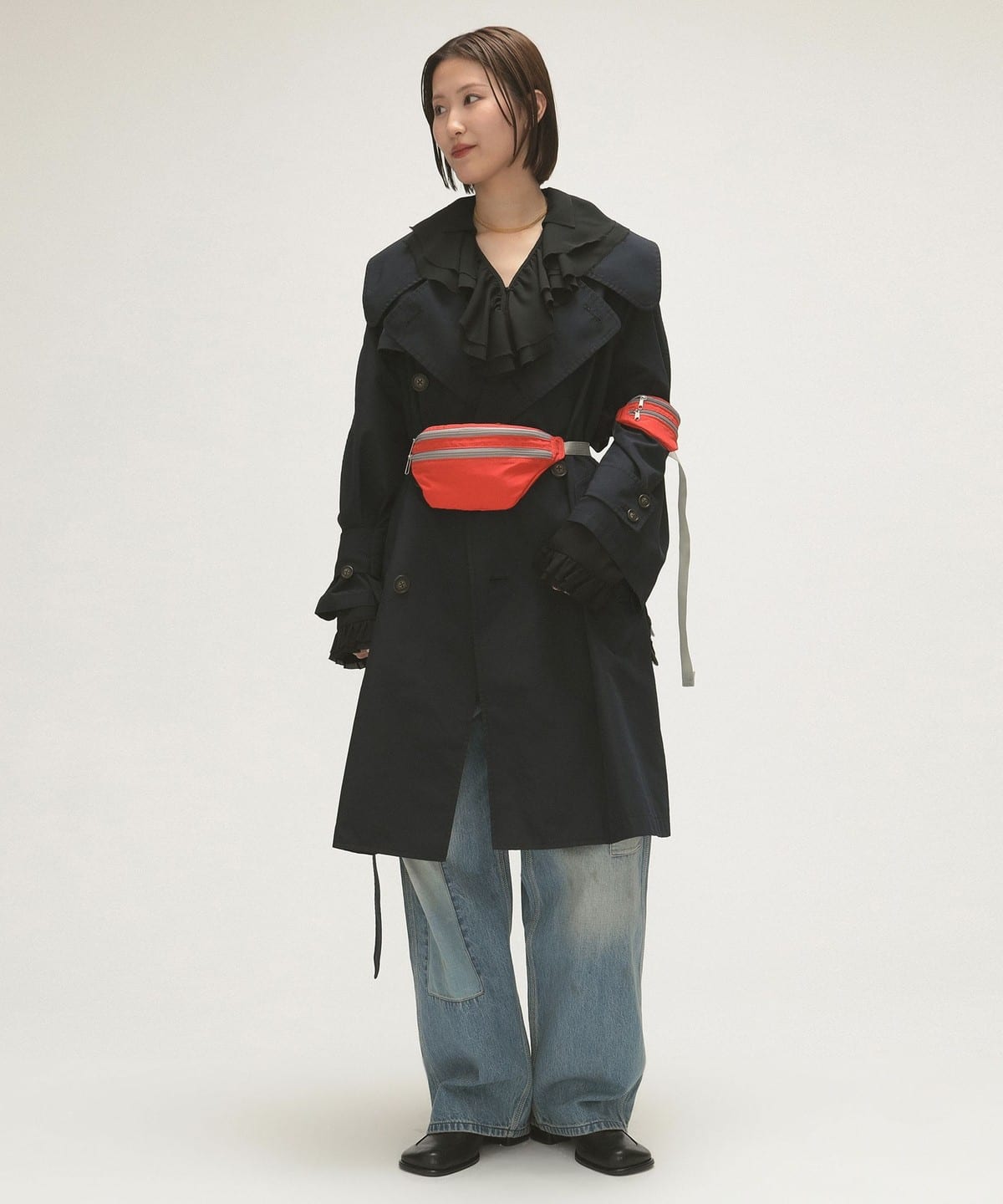 maturely マチュアリー / メモリー トレンチ オーバーコート コート WOMEN NAVY 0 maturely マチュアリー / メモリー トレンチ オーバーコート コート WOMEN NAVY 0