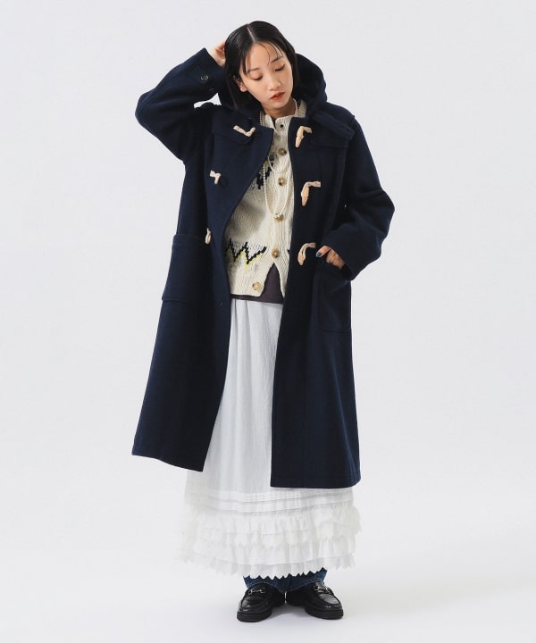 BEAMS BOY（ビームス ボーイ）モッサー ロング ダッフルコート