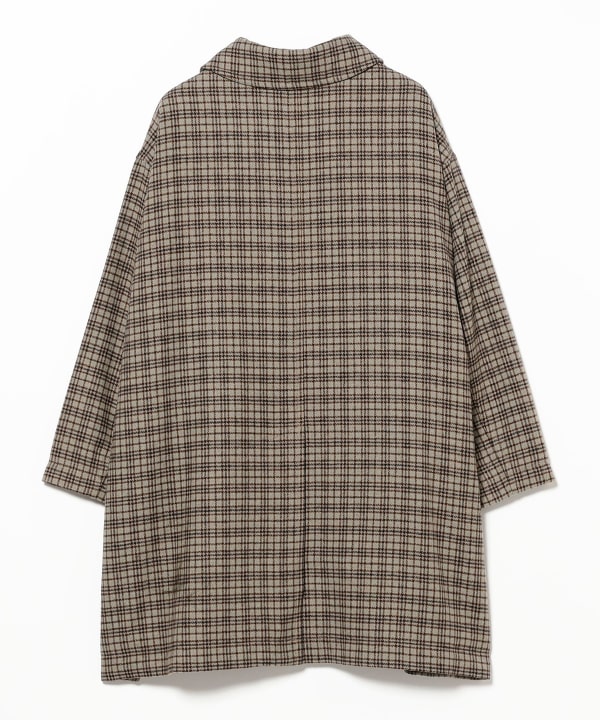 ［中古・美品］BEAMS LIGHTS ガンクラブチェック ステンカラーコート MACKINTOSH＞ ガンクラブチェックステンカラーコート｜ビームス
