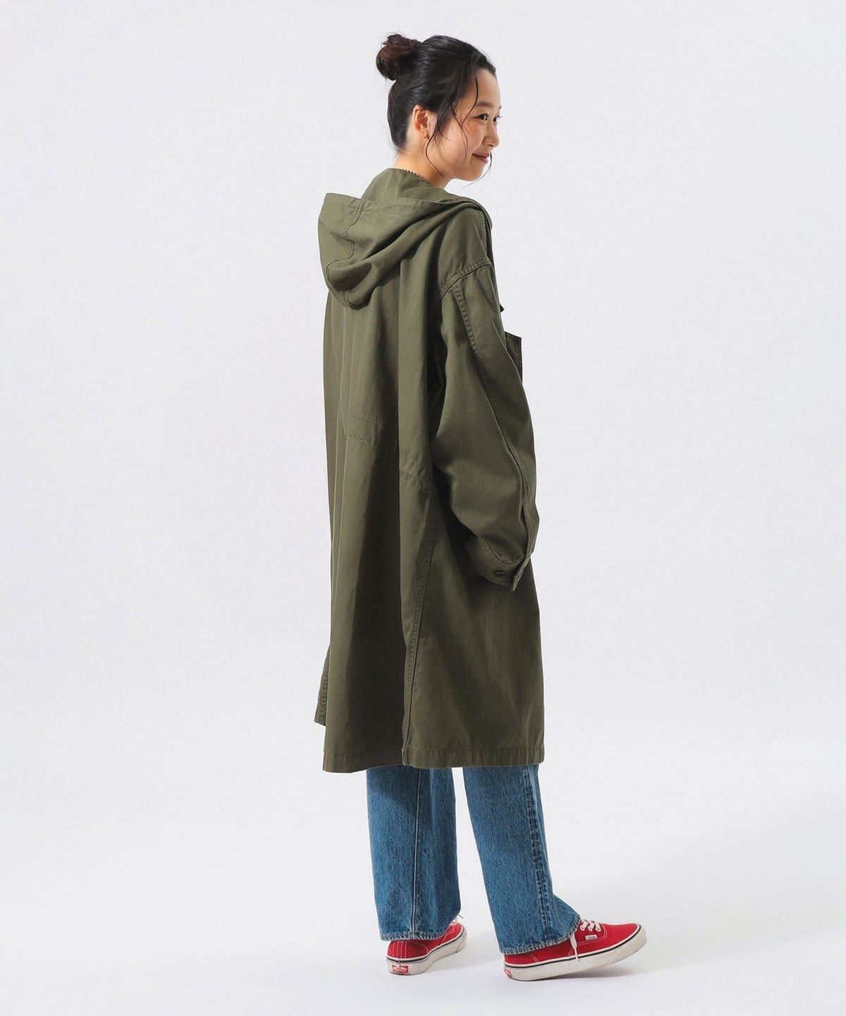 BEAMS BOY モッズコート オリーブ BEAMS BOY（ビームス ボーイ）US アーミー コート（コート モッズ