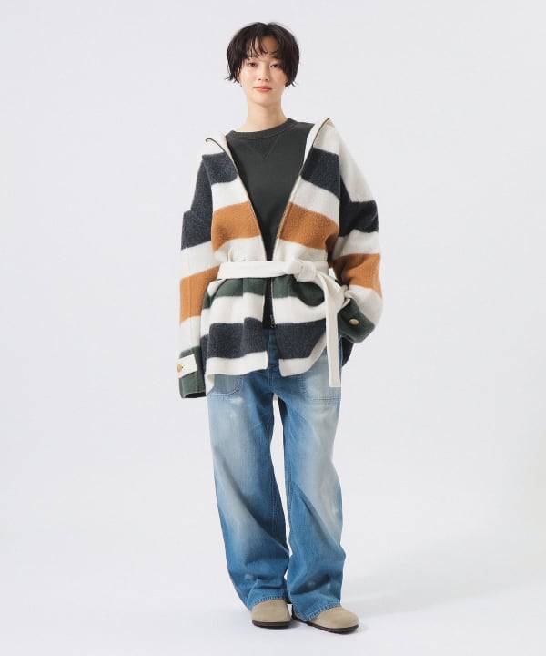 Voile Wool Knit Coat Model: H166 B84 W60 H86 Size: ONE SIZE