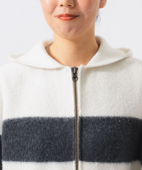 Voile wool knit coat