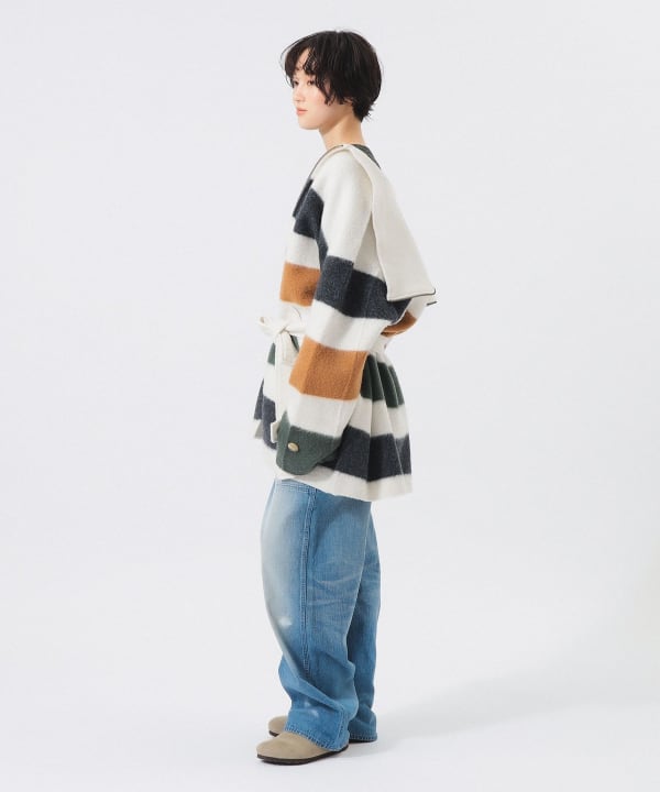 Voile Wool Knit Coat Model: H166 B84 W60 H86 Size: ONE SIZE