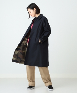 BEAMS BOY / リバーシブル ステンカラーコート