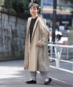 BEAMS BOY / シャンブレー ツイル フーデッド コート