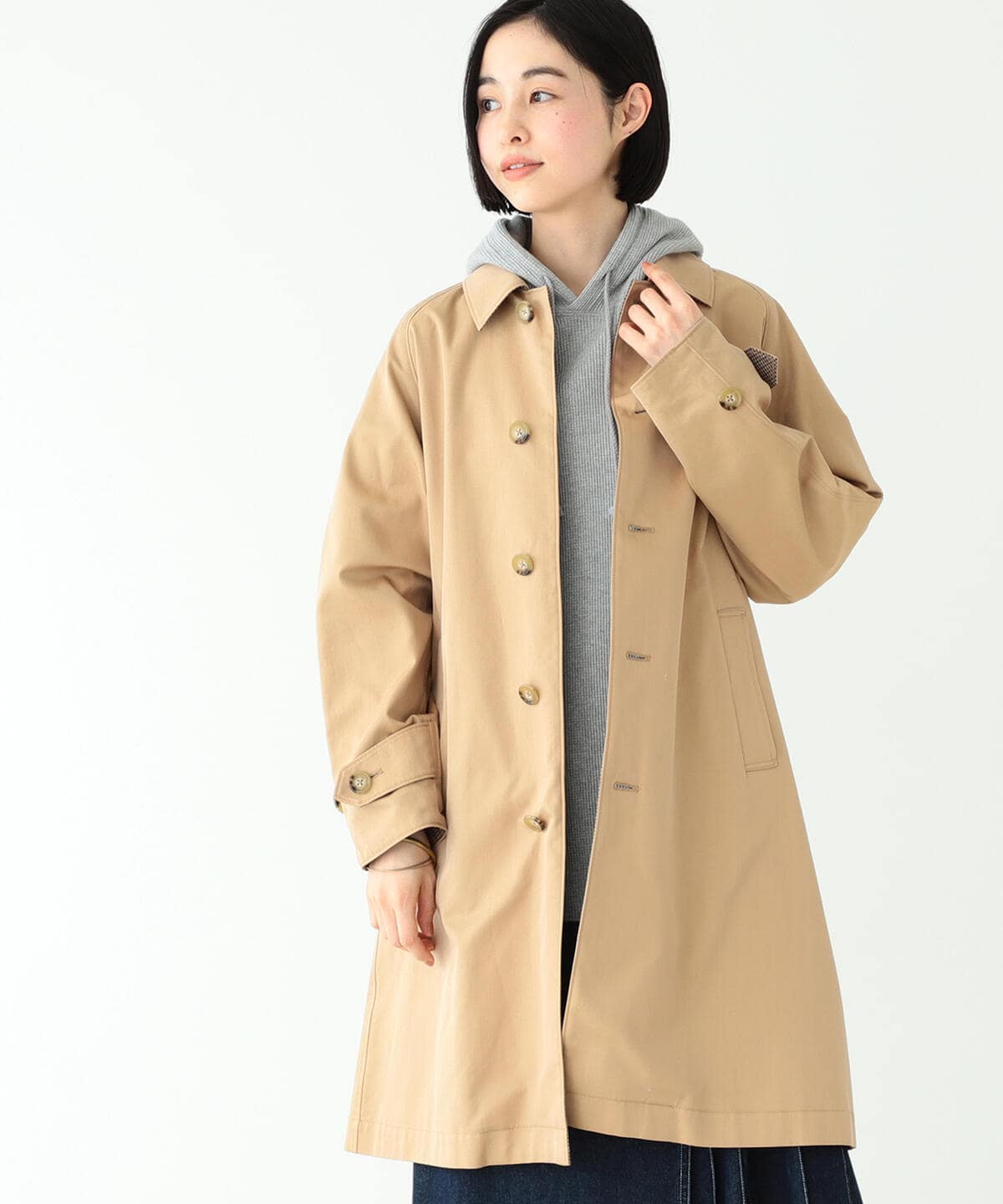 Beams Boy ビームス ボーイ Beams Boy リバーシブル サテン コート コート ステンカラーコート 通販 Beams