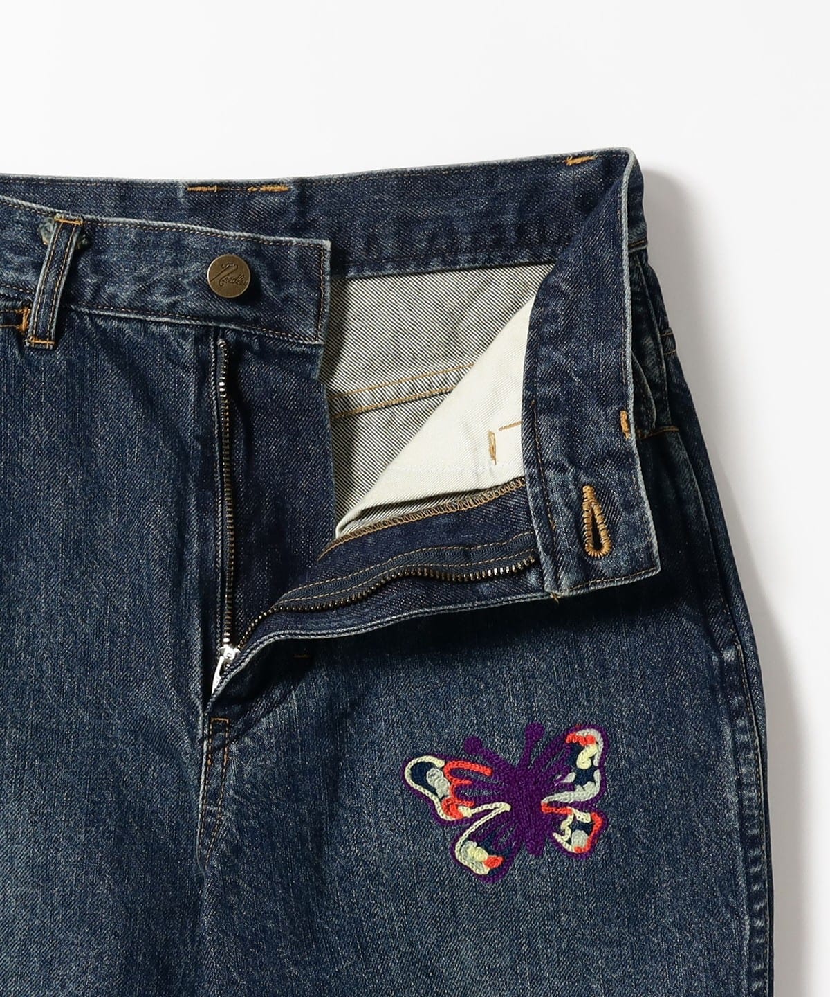 BEAMS BOY（ビームス ボーイ）NEEDLES / Papillon Emb Boot-Cut Jean