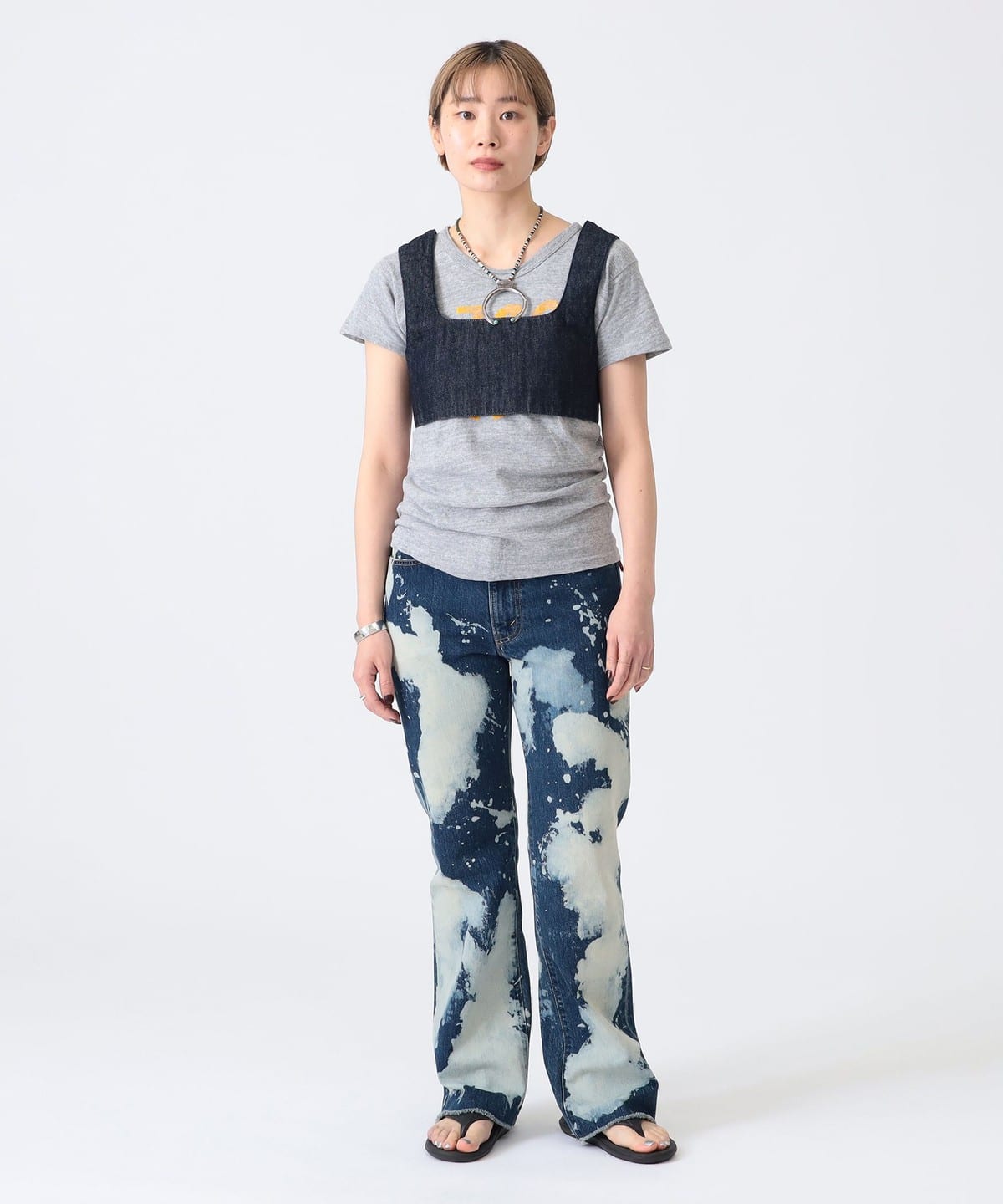 BEAMS JAPAN（ビームス ジャパン）〈WOMEN〉ブリーチ フレアー デニム