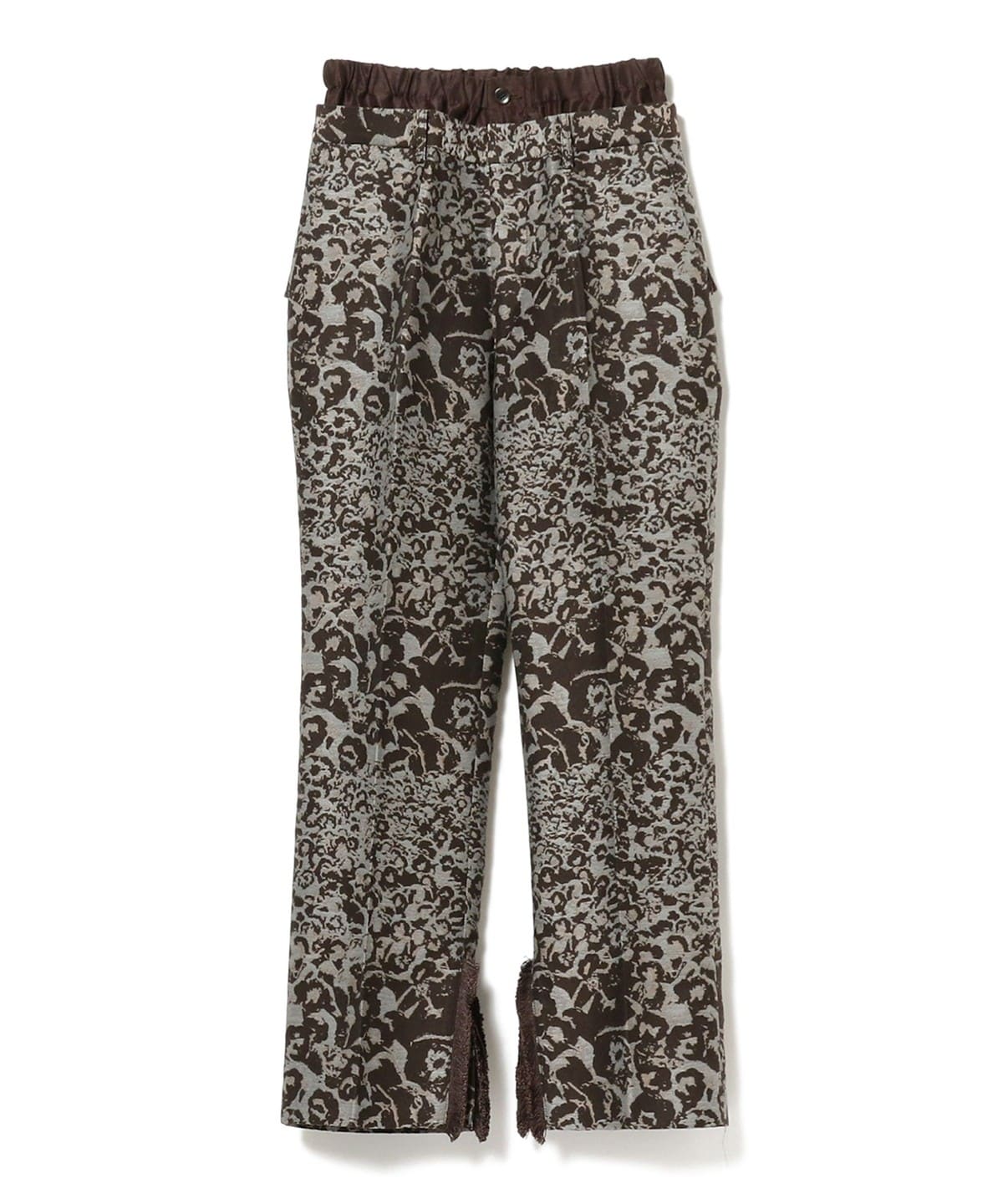 BEAMS BOY BEAMS BOY maturely Flower Jacquard Fringe Slacks BEAMS BOY BEAMS BOY maturely Flower Jacquard Fringe Slacks