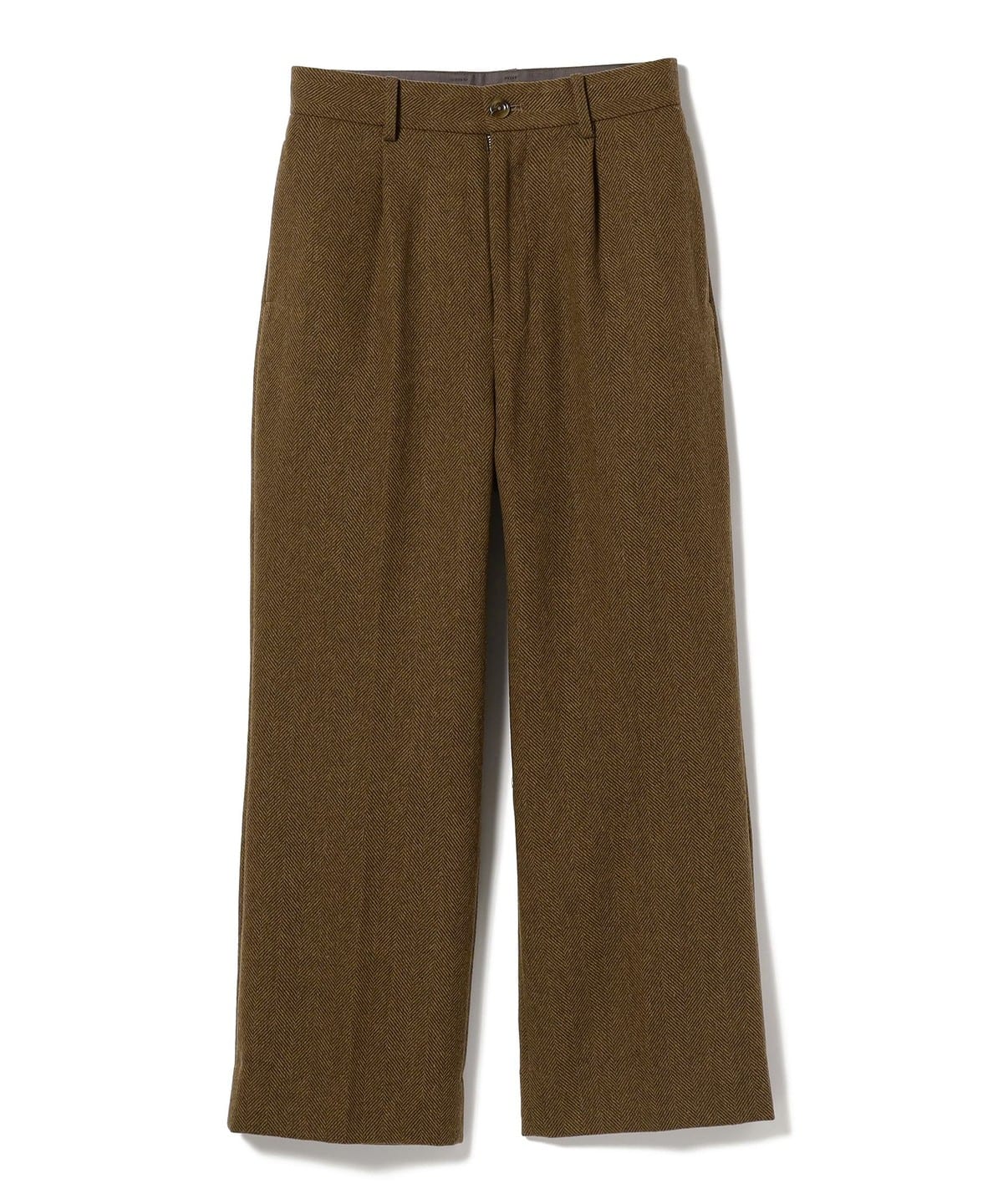 ヘリンボーン ツイル スラックス パンツ WOMEN BROWN 1 ヘリンボーン ツイル スラックス パンツ WOMEN BROWN 1