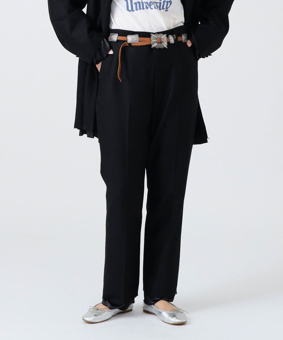 BEAMS JAPAN（ビームス ジャパン）〈WOMEN〉カットオフ スラックス