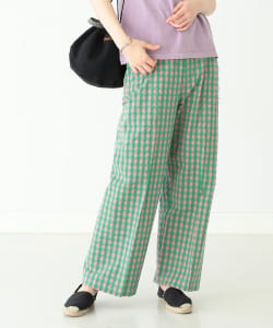 BEAMS BOY / コットン サッカー チェック スラックス