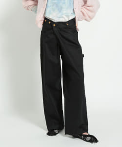 Lee × maturely / 別注 Frayed Seam Satin Painter Pants