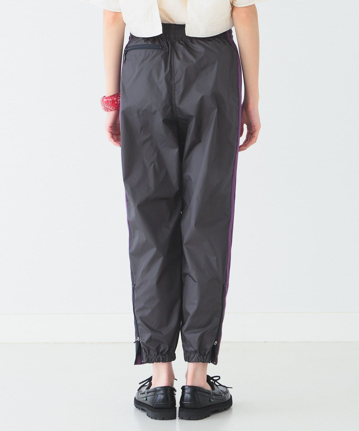 NEEDLES×BEAMS BOY別注VELOUR ZIP PANTS - カジュアルパンツ