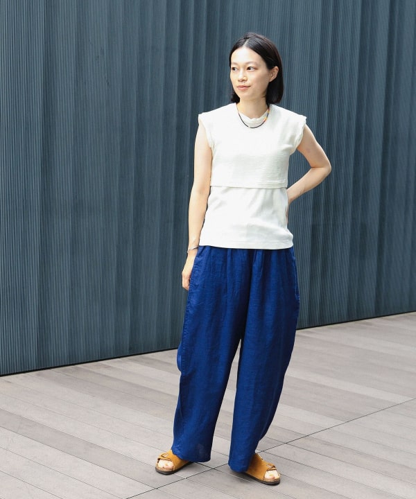 BEAMS BOY (BEAMS BOY) BEAMS BOY / Linen Solid Easy Pants (Pants 