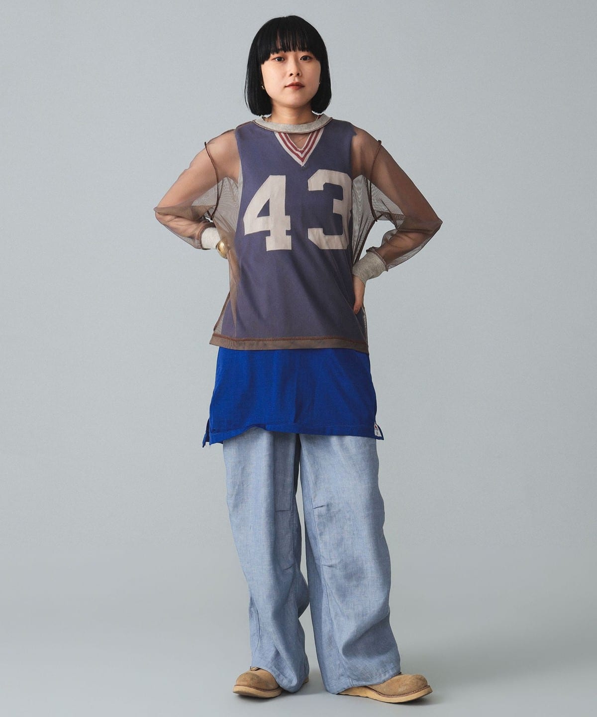 BEAMS BOY (BEAMS BOY) [Outlet] maturely / Linen Blend Work