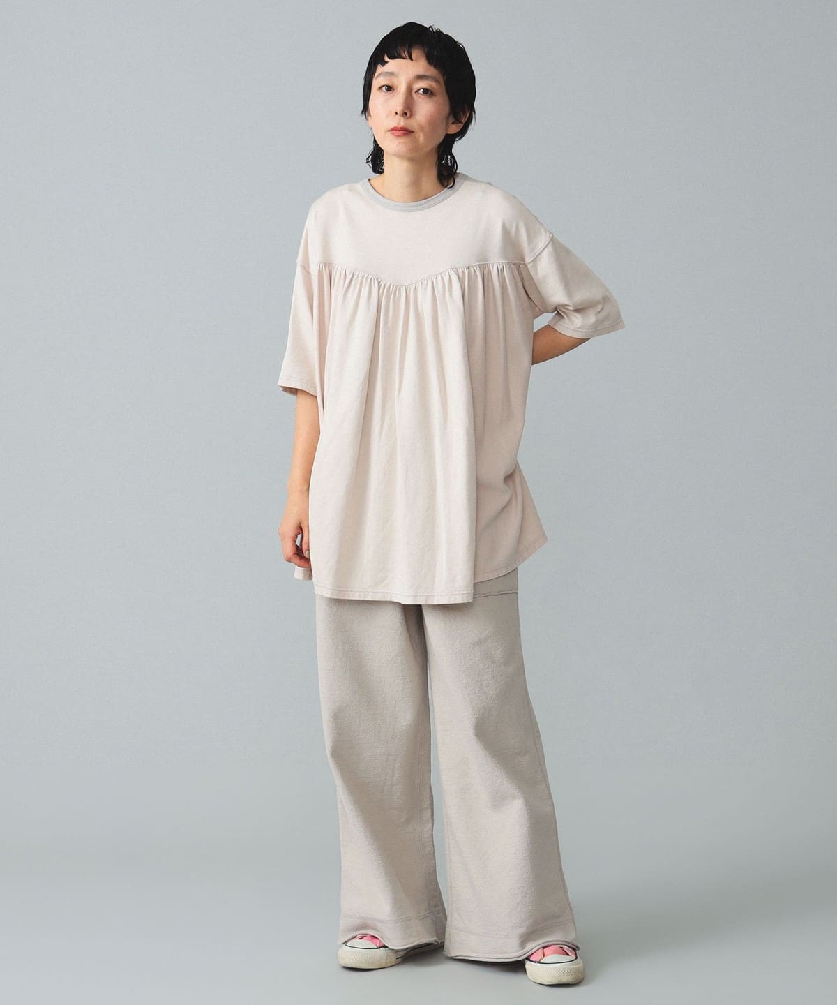 BEAMS BOY（ビームス ボーイ）maturely / Hem Cut Off Flare Jersey 