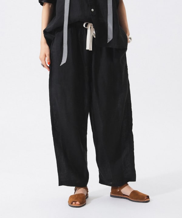 新入荷 BEAMS BOY（ビームス ボーイ）リネン ソリッド イージーパンツ パンツ