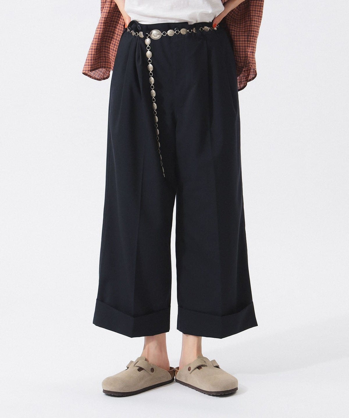 ポリエステル ウール トロピカル ワイド パンツ パンツ WOMEN NAVY 1 ポリエステル ウール トロピカル ワイド パンツ パンツ WOMEN NAVY 1