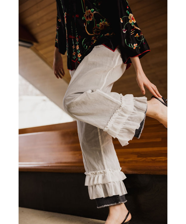 BEAMS JAPAN（ビームス ジャパン）〈WOMEN〉レイヤード パンツ