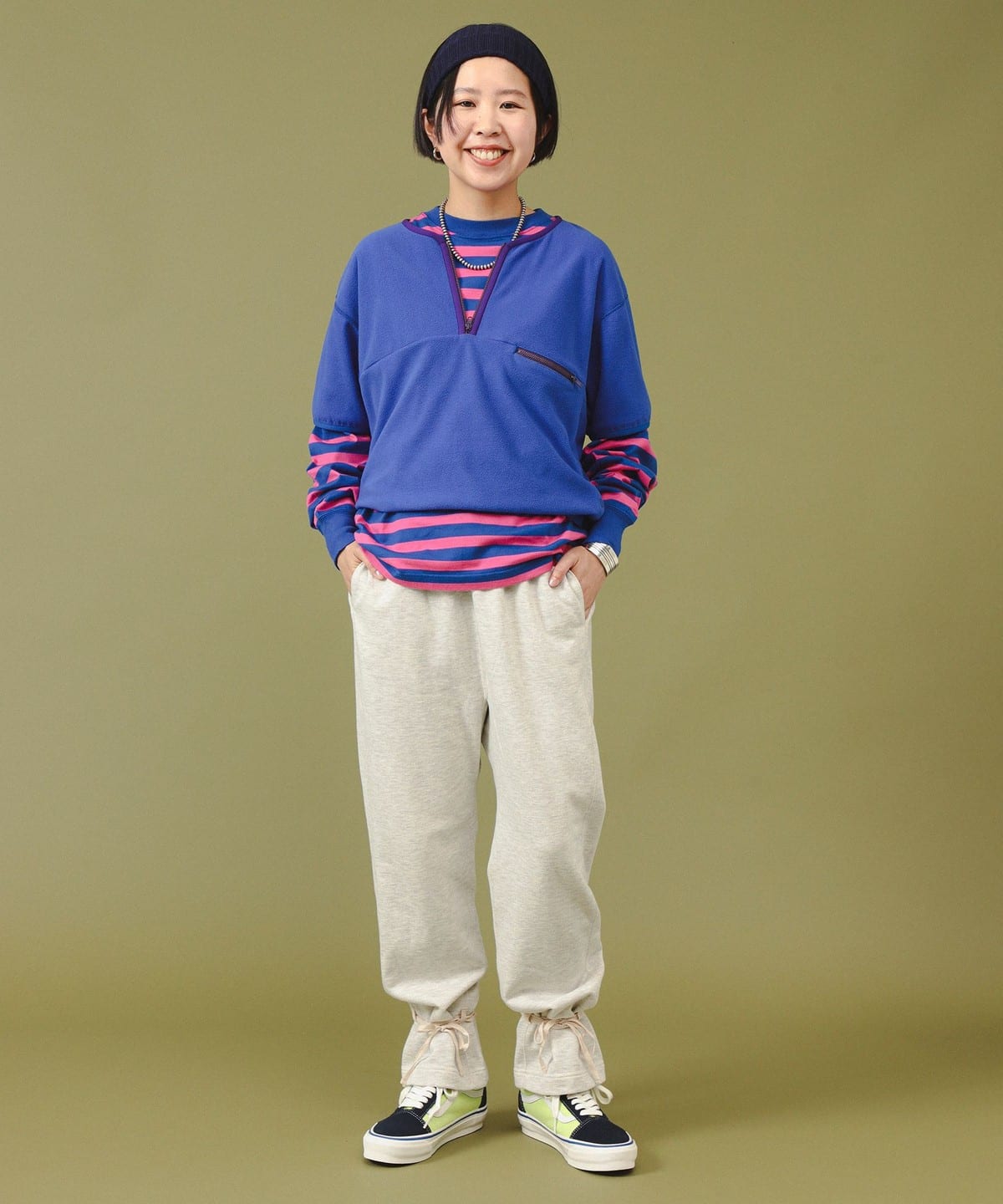 BEAMS BOY ヘム アレンジ スウェット パンツ レッド ボールド BEAMS OUTLET｜BEAMS / サッカー 1プリーツ イージーパンツ