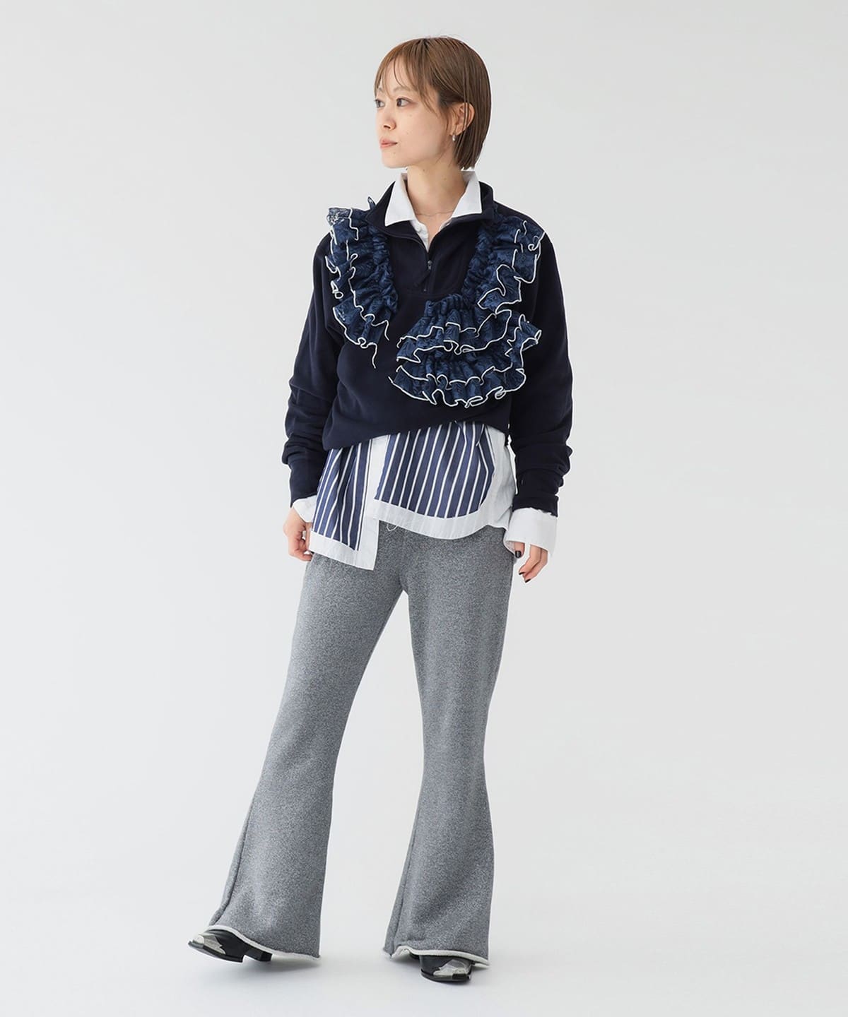 パンツ GLITTER SKIRPANTS BELPER BELPER(ベルパー)のGLITTER SKIRPANTS BLACK(パンツ)の通販