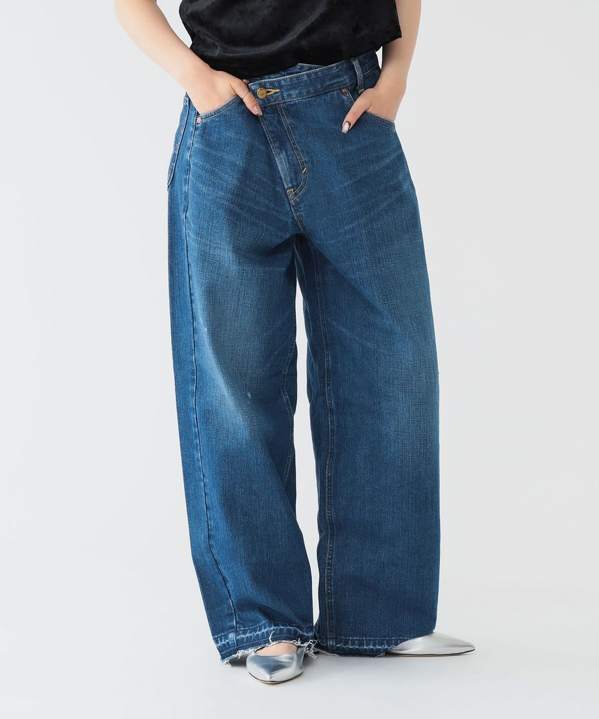 【別注】Lee リー × maturely / デニム アシメ パンツ パンツ WOMEN BLUE S 【別注】Lee リー × maturely / デニム アシメ パンツ パンツ WOMEN BLUE S