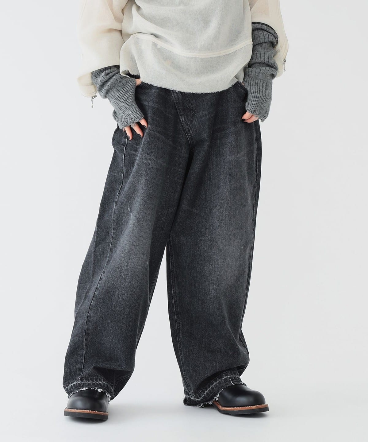BEAMS BOY（ビームス ボーイ）【別注】Lee × maturely / デニム アシメ