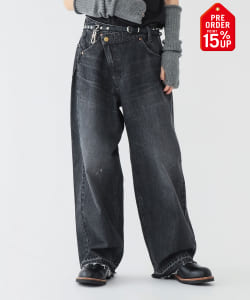 【+15%ポイントUP】【別注】Lee × maturely / デニム アシメ パンツ