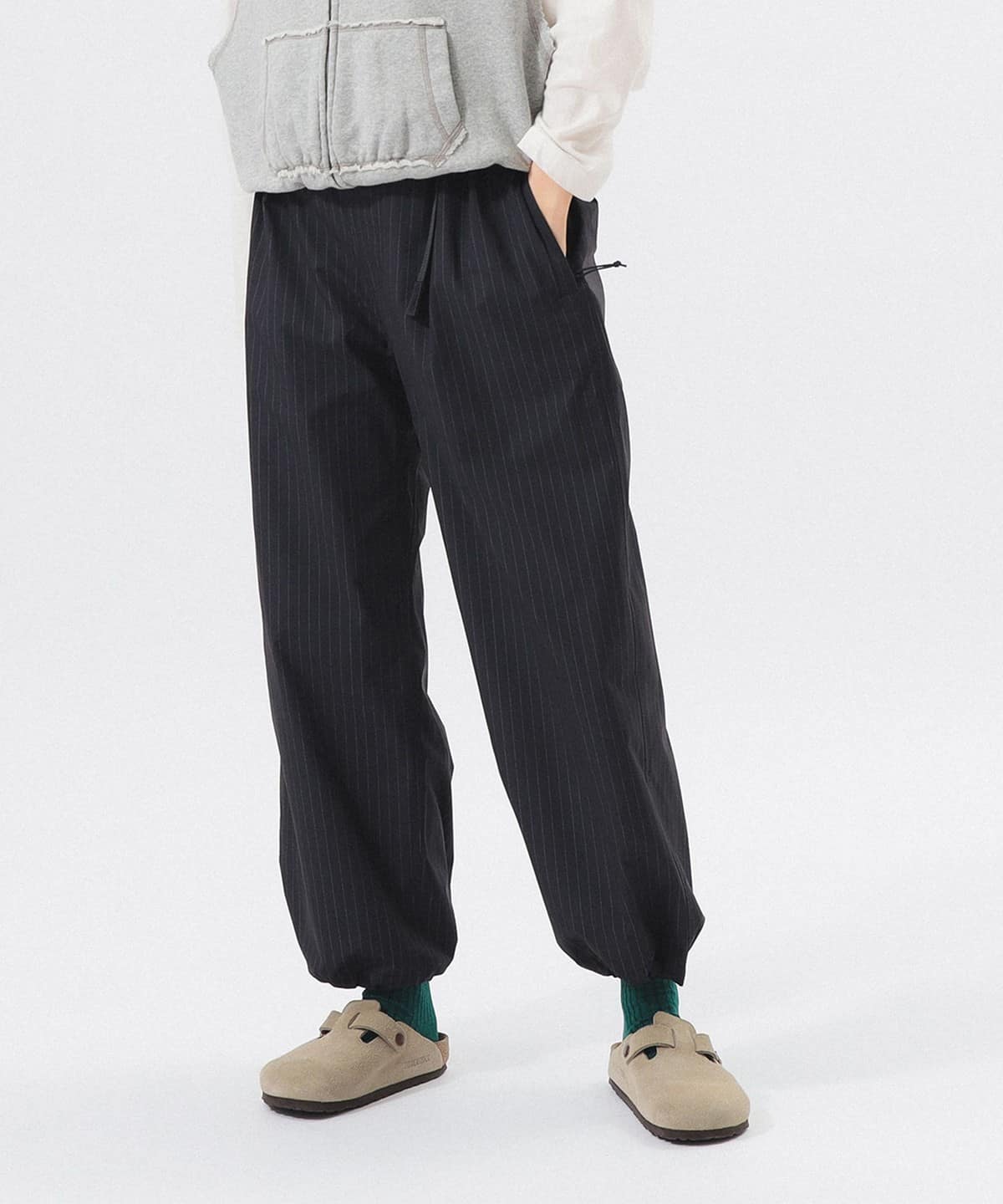 【別注】Gramicci / リップストップ スラックス パンツ WOMEN PIN STRIPE ONE SIZE 【別注】Gramicci / リップストップ スラックス パンツ WOMEN PIN STRIPE ONE SIZE