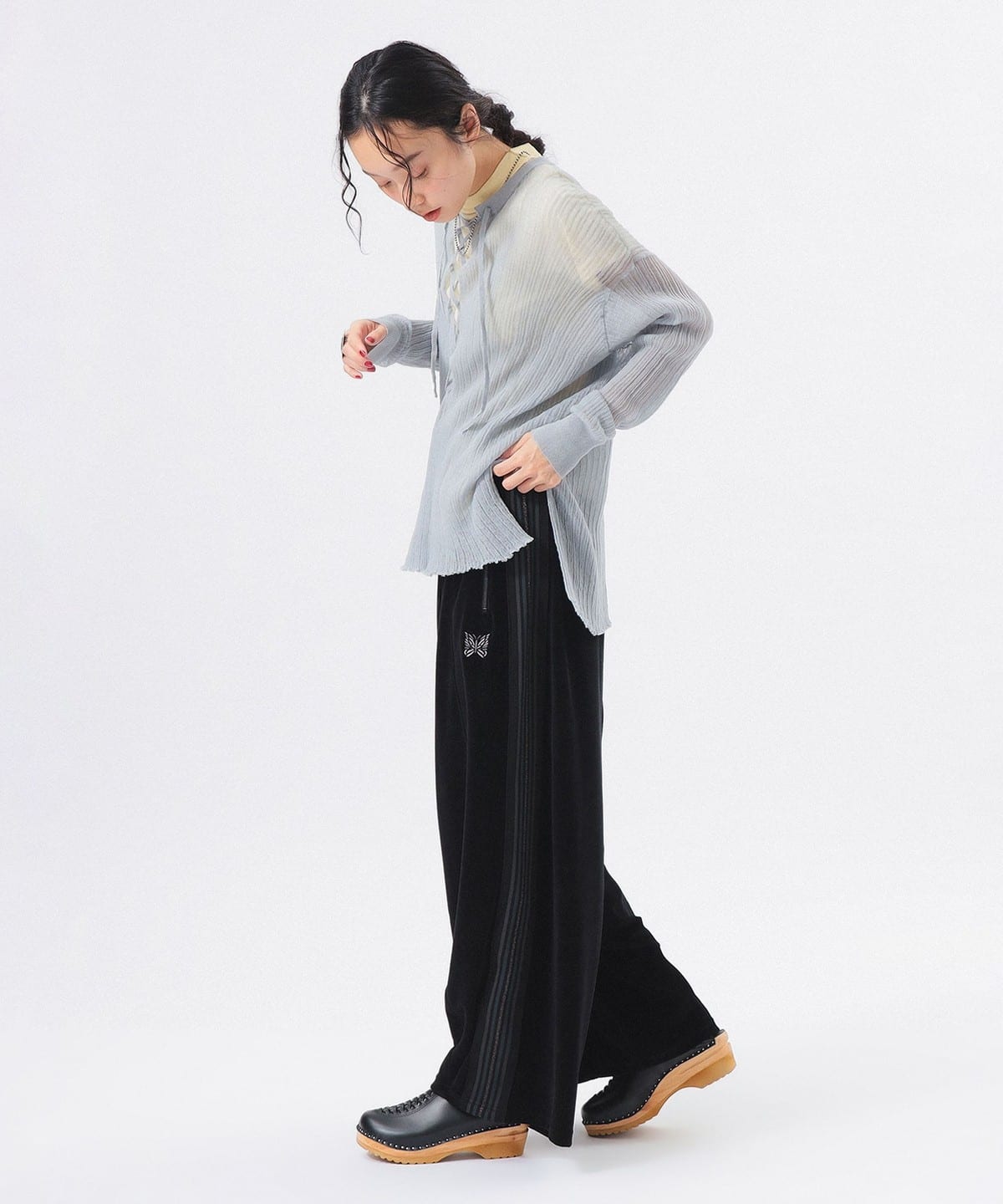 Needles / ボトム/M/ポリエステル/BRW/無地/HM227 BEAMS JAPAN（ビームス ジャパン）【別注】NEEDLES / Velour H.D Pants
