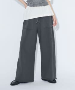 【+10%ポイントUP】maturely / ヘム カットオフ フレア ジャージー