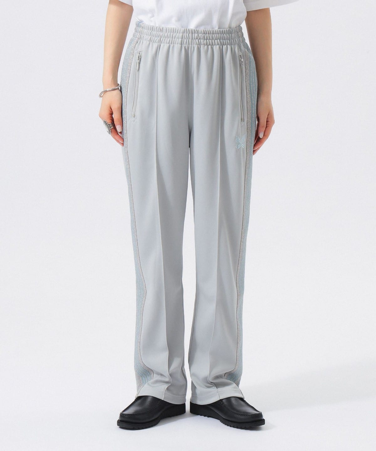 Needles トラックパンツ グレー フレアパンツ BEAMS JAPAN（ビームス ジャパン）【別注】NEEDLES / ジップ フレア