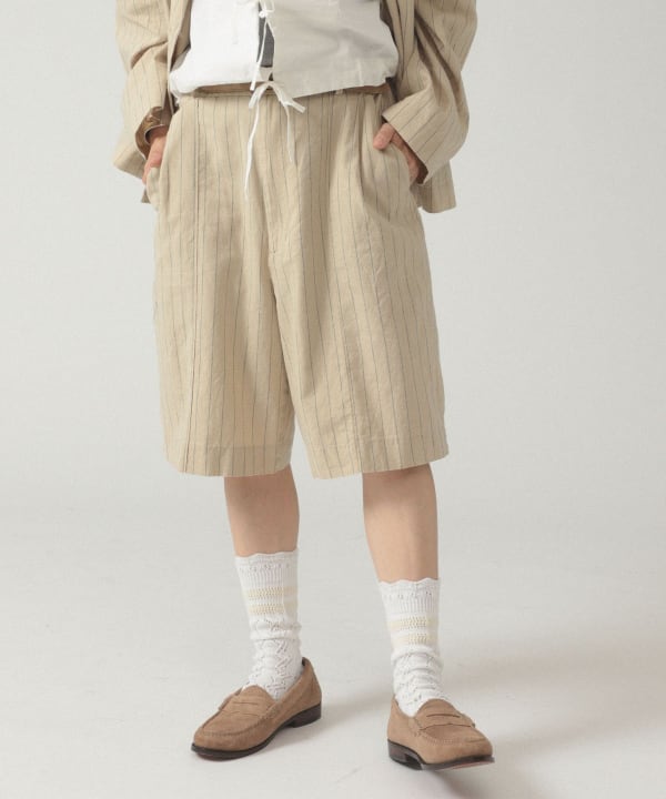 BEAMS BOY（ビームス ボーイ）ピンストライプ ショートパンツ