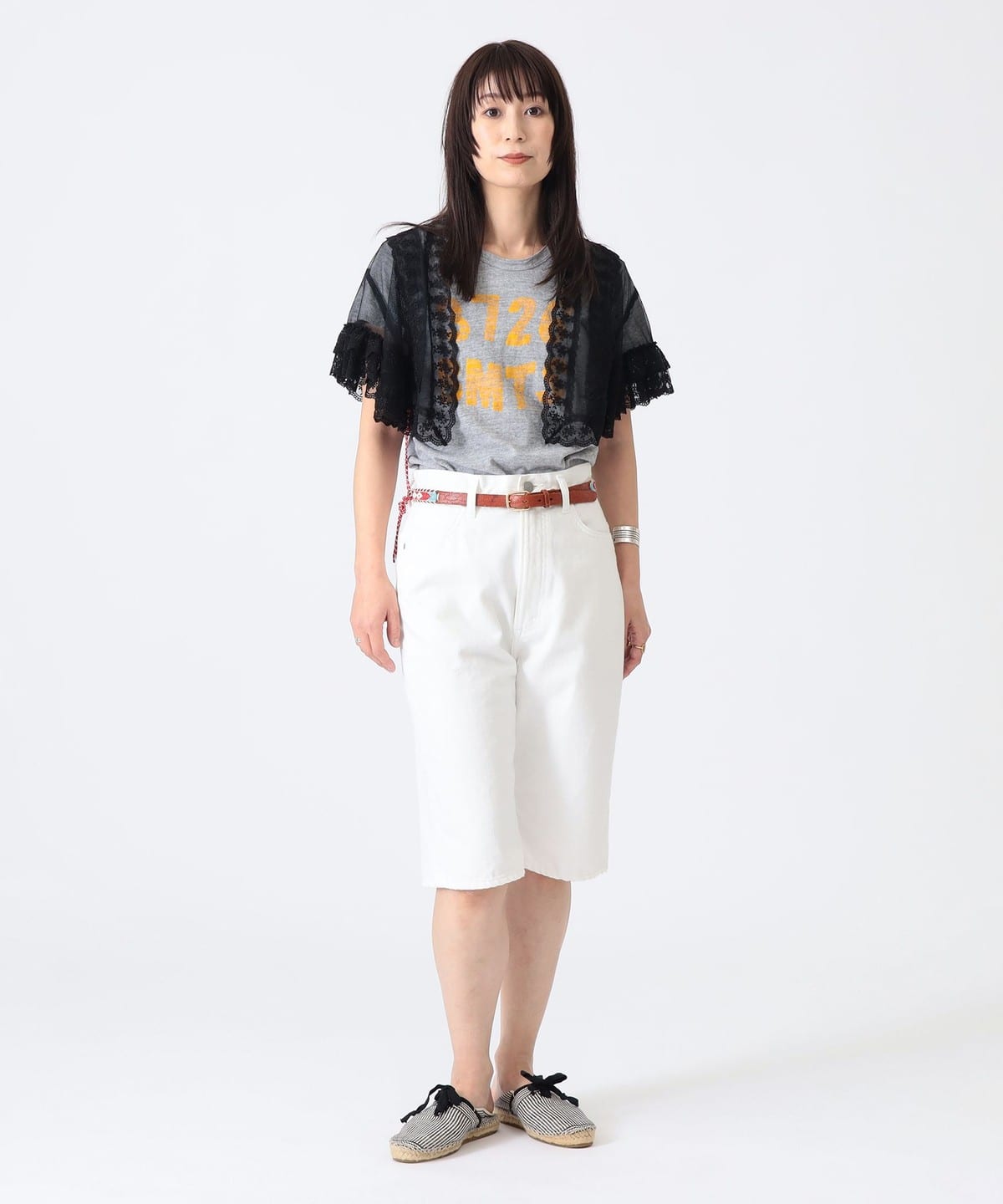 beams2023今期夏用パンツおしゃれ定価12100円（税込） BEAMS JAPAN（ビームス ジャパン）〈WOMEN〉ベーシック ショーツ