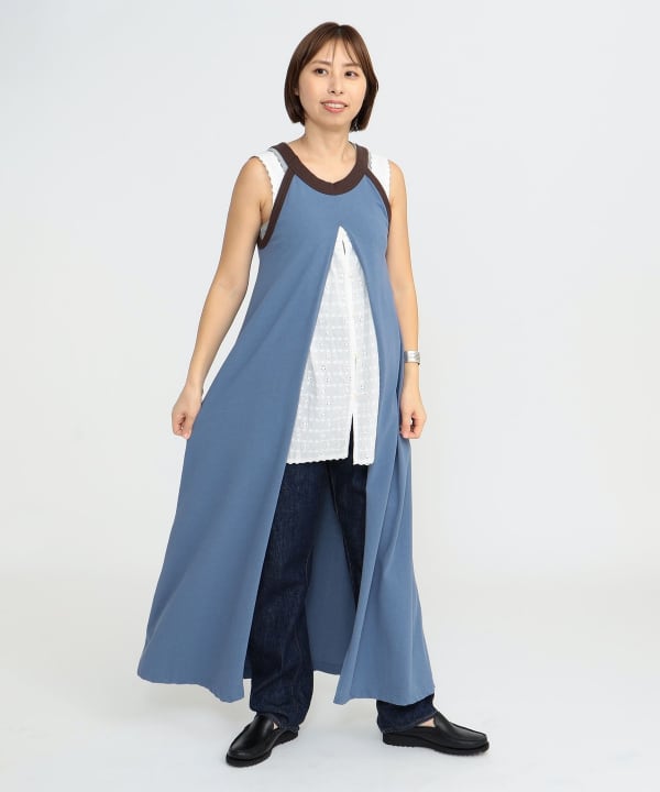 BEAMS JAPAN（ビームス ジャパン）〈WOMEN〉バックトゥフロント 2トーン ワンピース（ワンピース キャミ・ノースリーブワンピース ）通販｜BEAMS