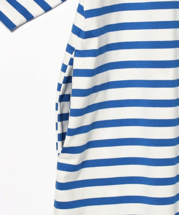 未着用【BEAMS BOY】別注LACOSTE/ボーダー ハーフスリーブドレス BEAMS BOY（ビームス ボーイ）【別注】LACOSTE / ボーダー