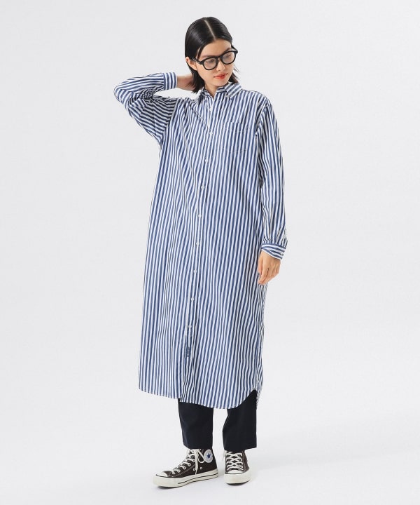 BEAMS BOY（ビームス ボーイ）ストライプ BD ワンピース ロング