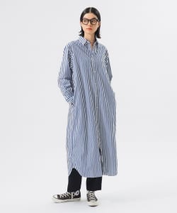 ストライプ BD ワンピース ロングスリーブ