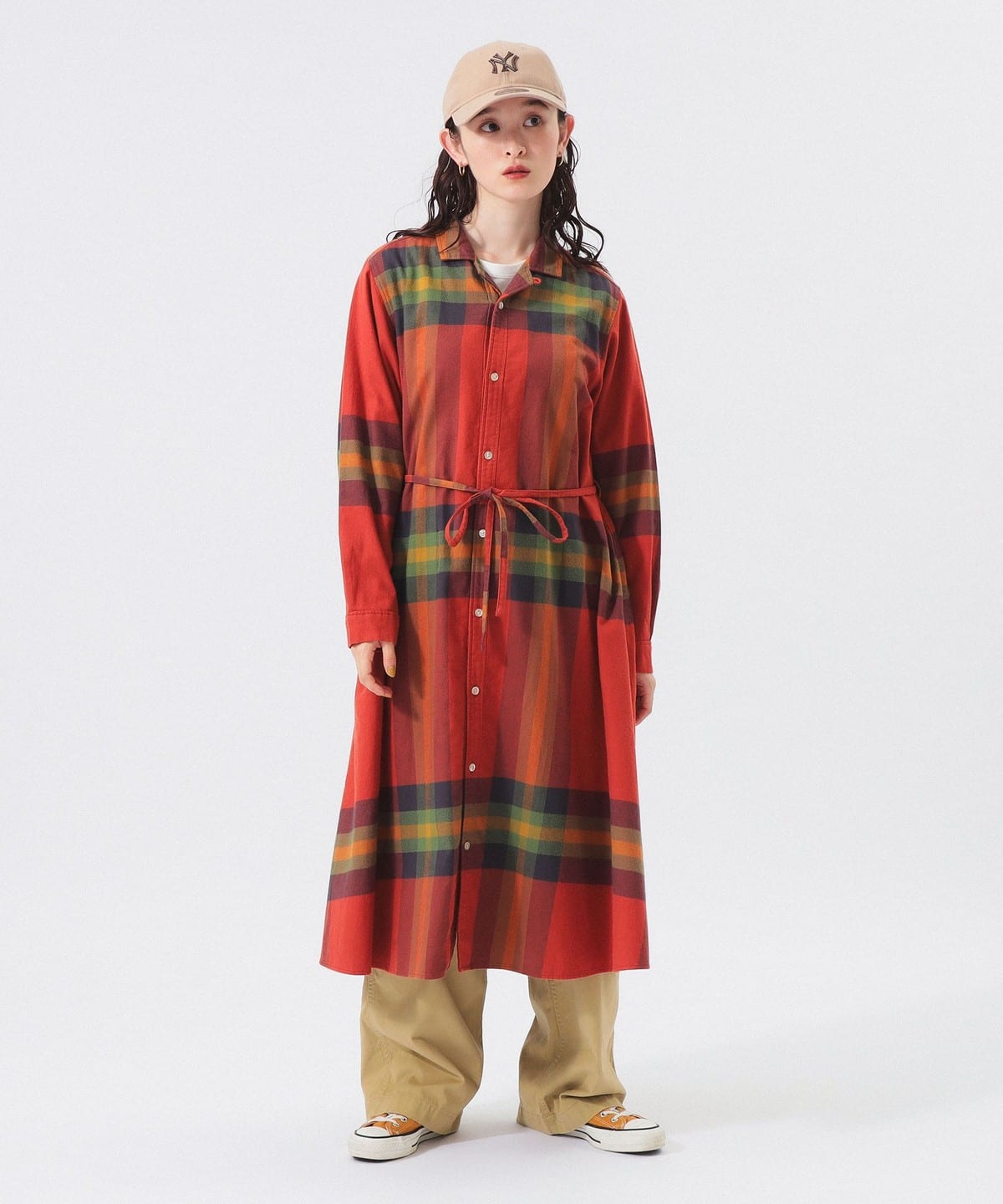 ビッグ タータン ワンピース ワンピース WOMEN ORANGE 2 ビッグ タータン ワンピース ワンピース WOMEN ORANGE 2