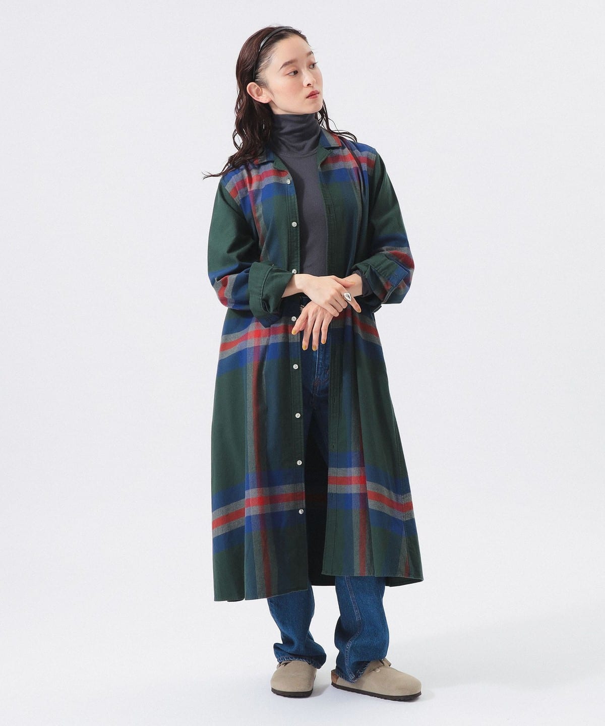ビッグ タータン ワンピース ワンピース WOMEN D. GRN 1 ビッグ タータン ワンピース ワンピース WOMEN D. GRN 1