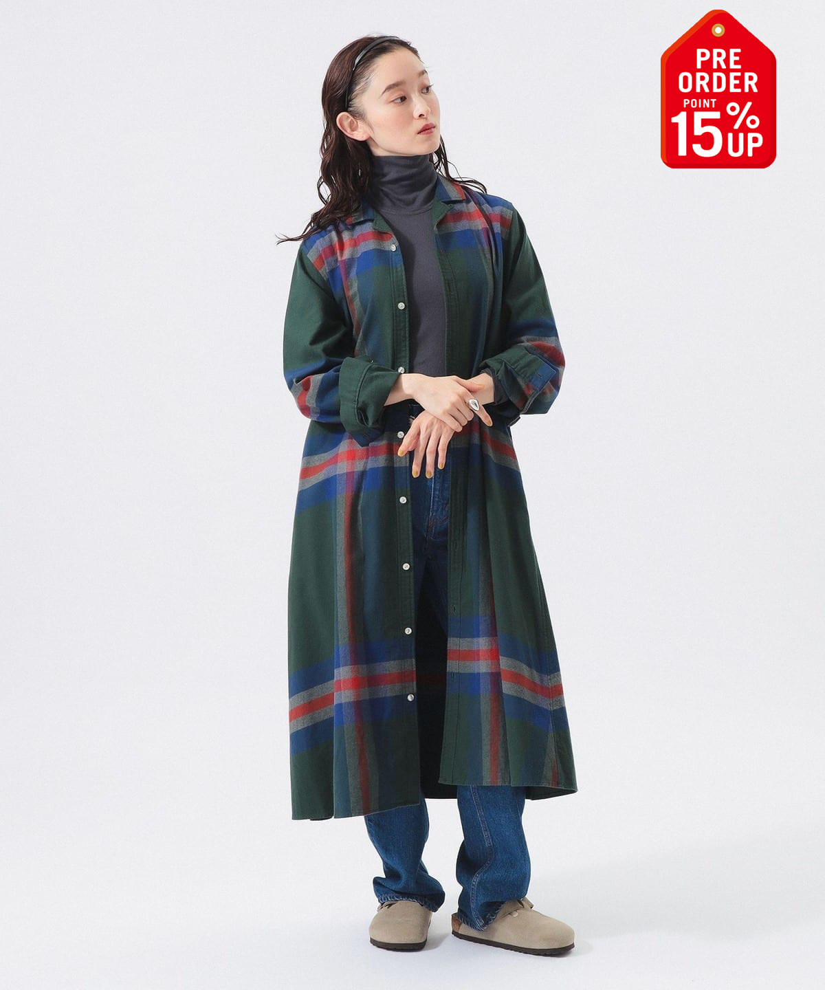 【+15%ポイントUP】ビッグ タータン ワンピース ワンピース WOMEN D. GRN 2 【+15%ポイントUP】ビッグ タータン ワンピース ワンピース WOMEN D. GRN 2