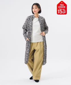 【+15%ポイントUP】リバティ スタンドカラー ロングスリーブ ワンピース