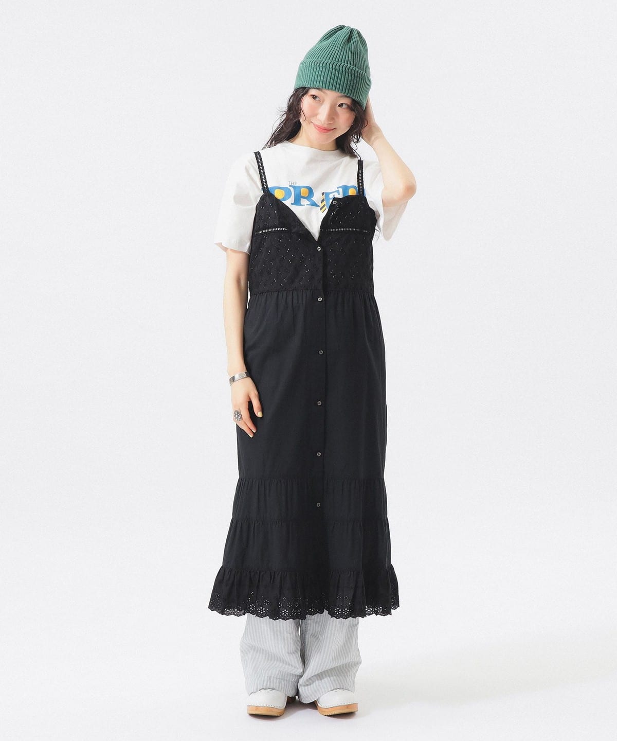 BEAMS BOY（ビームス ボーイ）カットワーク キャミワンピース