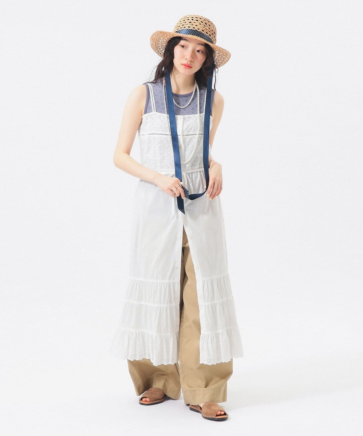 BEAMS BOY（ビームス ボーイ）カットワーク キャミワンピース