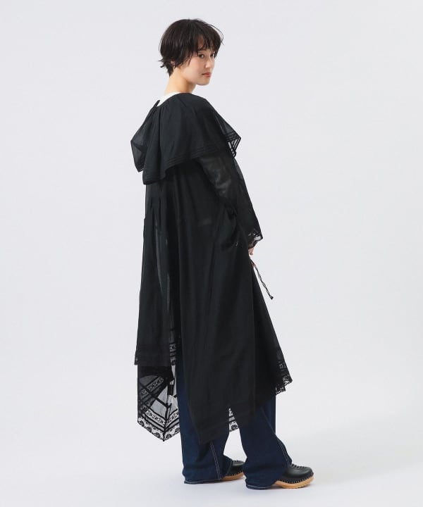 【+10%ポイントUP】レース ドレープ ワンピース Model : H166 B84 W60 H86　Size : ONE SIZE