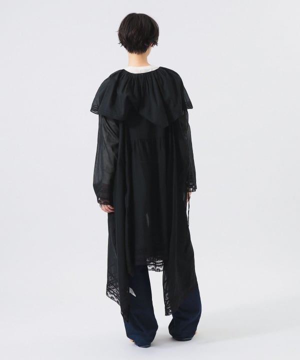 【+10%ポイントUP】レース ドレープ ワンピース Model : H166 B84 W60 H86　Size : ONE SIZE