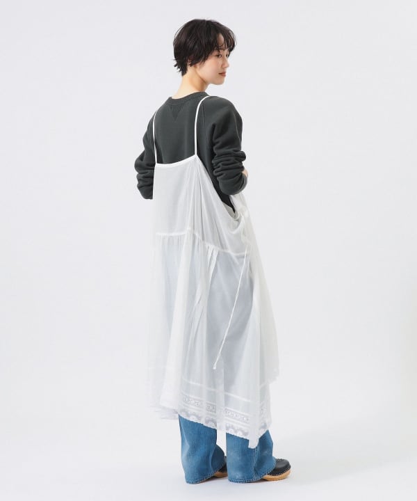 【+10%ポイントUP】レース ドレープ ワンピース Model : H166 B84 W60 H86　Size : ONE SIZE
